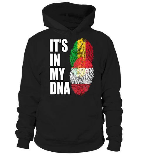 Malian And Austrian Mix Heritage DNA Flag Hoodie Unisex