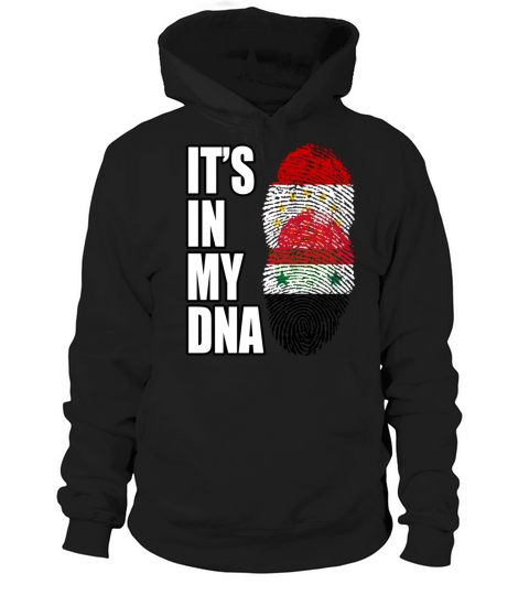 Tajikistani And Syrian Vintage Heritage DNA Flag Hoodie Unisex