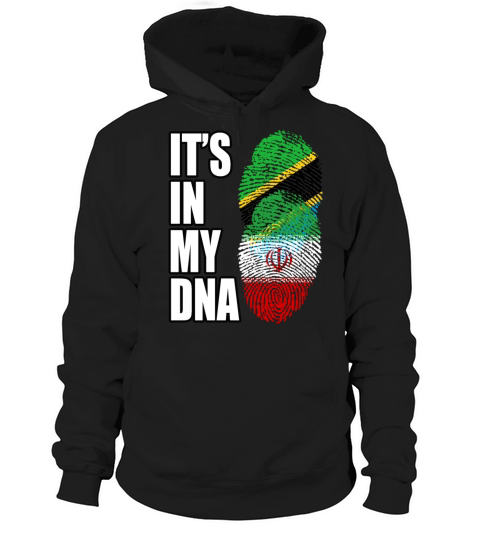 Tanzanian And Iranian Vintage Heritage DNA Flag Hoodie Unisex