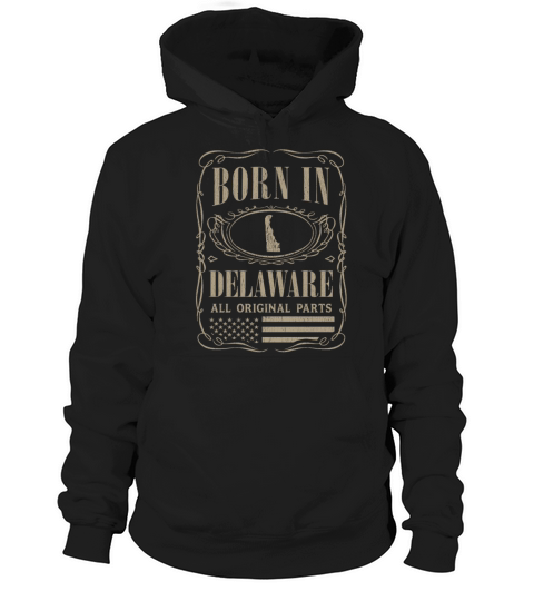Vintage America US States Born Delaware Hoodie Unisex