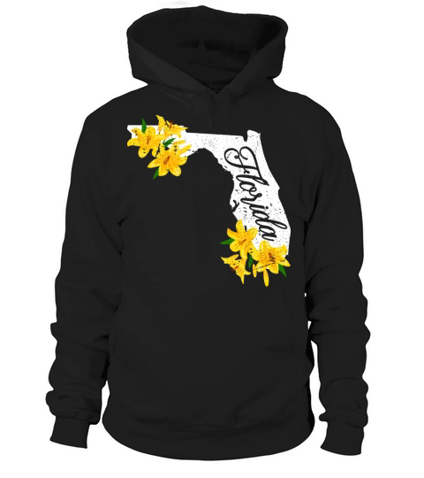 Yellow Lily Flower Vintage Florida Hoodie Unisex