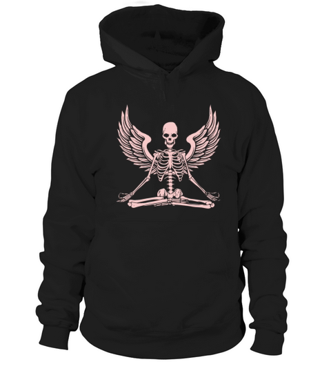 Yoga Kawaii Pastel Goth Angel Skeleton Hoodie Unisex