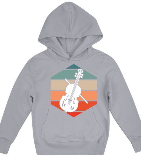 Retro Vintage Cello Musician Cello Player Cellist Kids Hoodie