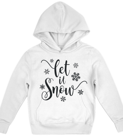 Simple Let it Snow Christmas Calligraphy Kids Hoodie