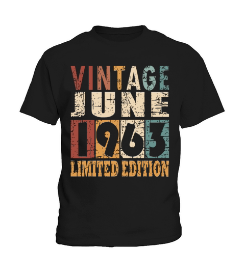 1963 vintage born in June gift Kids T-Shirt