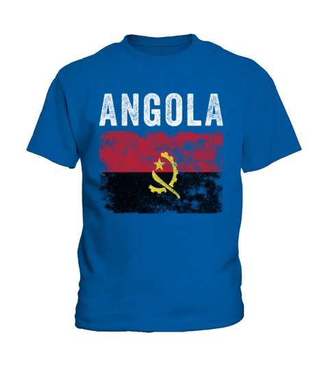 Angola Flag Distressed - Angolan Flag Kids T-Shirt