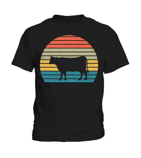 Cow Lover Farmer Retro Vintage Farm Animal T Shirt Kids T-Shirt