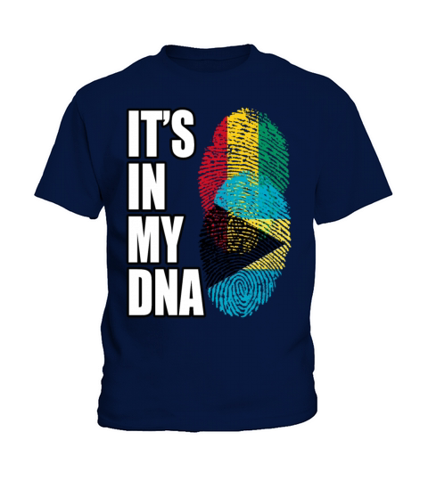 Guinean And Bahamian Mix Heritage DNA Flag Kids T-Shirt