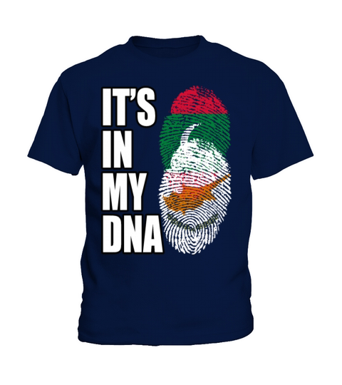 Maldivian And Cypriot Mix Heritage DNA Flag Kids T-Shirt