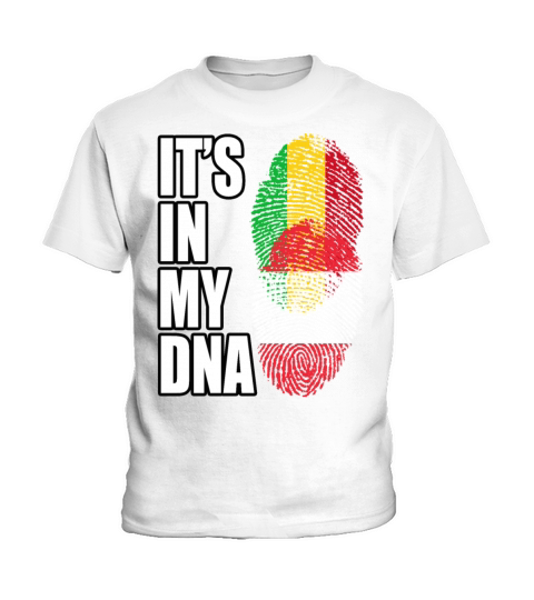 Malian And Austrian Mix Heritage DNA Flag Kids T-Shirt