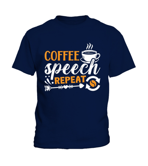 Mental Health Coffee Speech Repeat Anxie Anxiety Kids T-Shirt