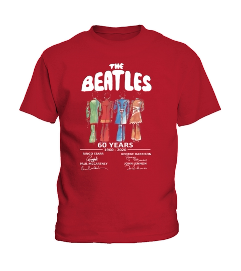The Beatles band music 60 Years 1960 2020 all signature shirt Kids T-Shirt