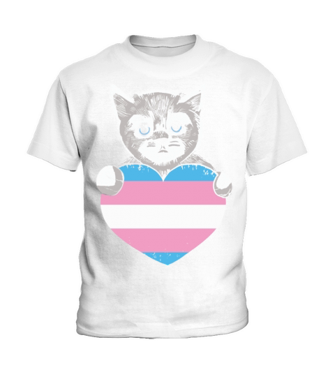 Transgender Cat Kitten Trans LGBTQ Transsexual Kids T-Shirt