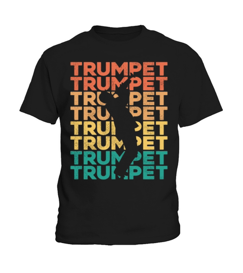 Trumpet Player Retro Vintage Kids T-Shirt