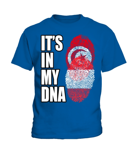 Tunisian And Austrian Mix Heritage DNA Flag Kids T-Shirt