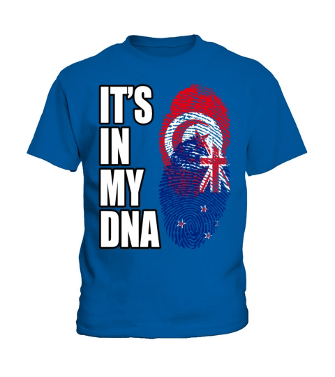 Tunisian And New Zealand Mix Heritage DNA Flag Kids T-Shirt