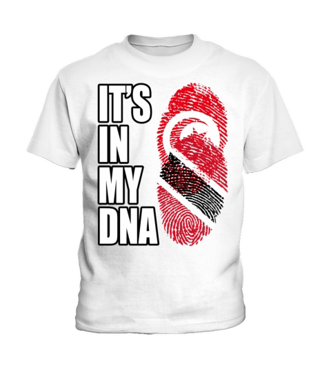 Tunisian And Trinidad Tobago Mix Heritage DNA Flag Kids T-Shirt