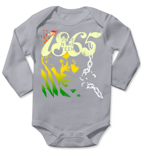 1865 Flag Black History Juneteenth June 19 Vintage Long Sleeve Baby One-Piece