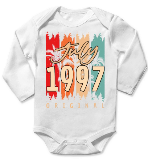 Birth Month 1997 In July Long Sleeve Baby One-Piece