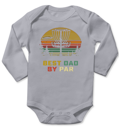 Disc golf Best Dad By Par Vintage shirt Long Sleeve Baby One-Piece