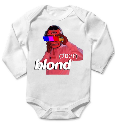 FRANK OCEAN BLOND HELMET LOGO Long Sleeve Baby One-Piece