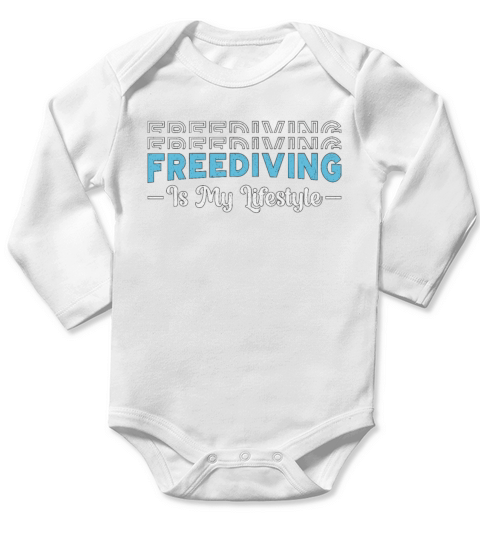 Freediving Is My Lifestyle Apnoe Fans Freediver Long Sleeve Baby One-Piece