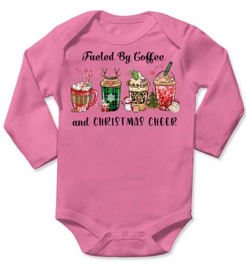 Fueled By Coffee And Christmas Cheer Long Sleeve Baby One-Piece