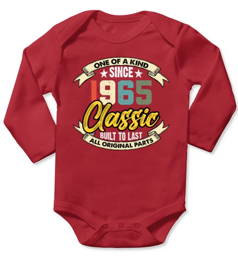 Funny Birthday Born in 1965 Limited Edition Long Sleeve Baby One-Piece