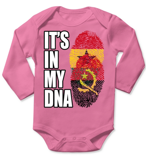 Ghanaian And Angolan Mix Heritage DNA Flag Long Sleeve Baby One-Piece