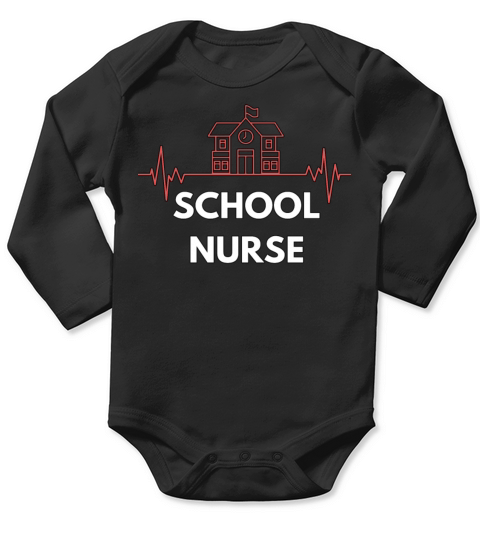 Heartbeat School Nurse Long Sleeve Baby One-Piece