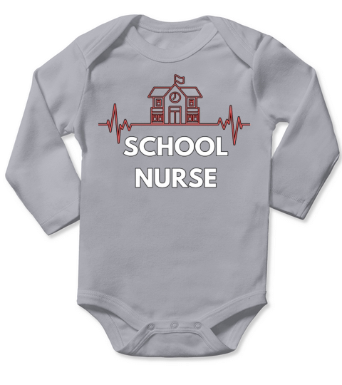 Heartbeat School Nurse Long Sleeve Baby One-Piece