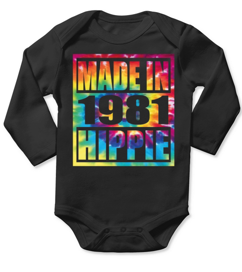 Hippie Birthday 1981 Long Sleeve Baby One-Piece