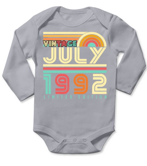 July 1992 30th Birthday Long Sleeve Baby One-Piece