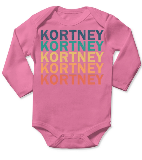Kortney Name T Shirt - Kortney Vintage Retro Name Long Sleeve Baby One-Piece