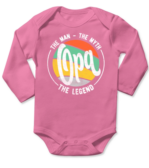Opa The Man The Myth The Legend - Fathers Day Idea Long Sleeve Baby One-Piece