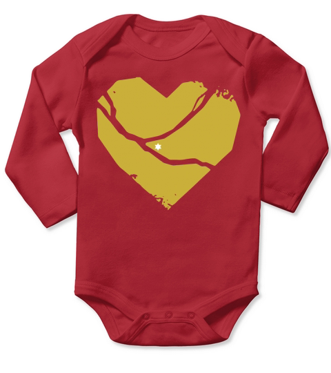 Pittsburgh Steel City Broken Heart Shirt Long Sleeve Baby One-Piece