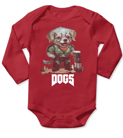 QuakeCon Doom Dogs Shirt Long Sleeve Baby One-Piece