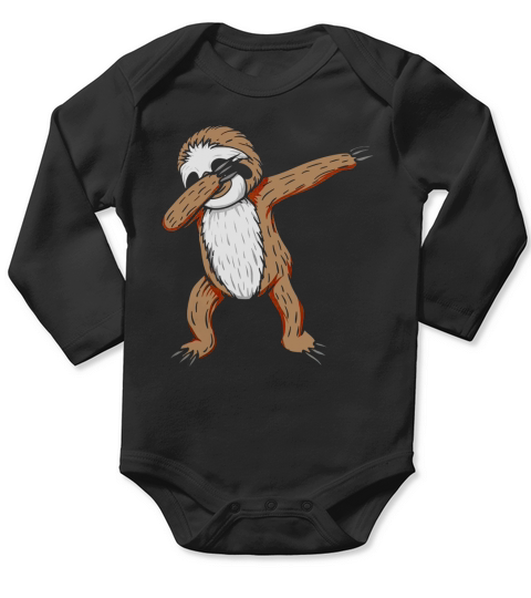 Sloth Dabbing Funny Dance Move Dab Gift Tee Shirt Black Youth B072NJNNGM 1 Long Sleeve Baby One-Piece