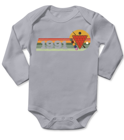 Snooker Snooker-game Vintage born 1991 Birthday Long Sleeve Baby One-Piece