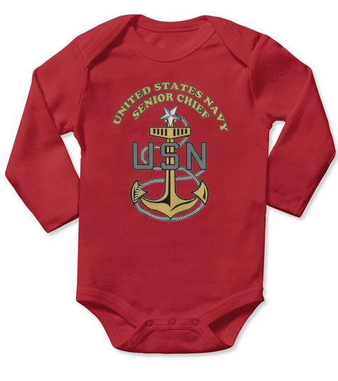 United States Navy Senior Chief Long Sleeve Baby One-Piece