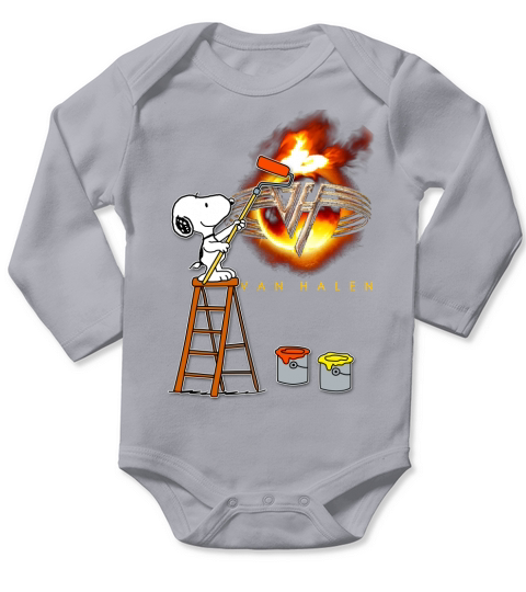 Van Halen Snoopy - Coffee Mug (colored) Long Sleeve Baby One-Piece