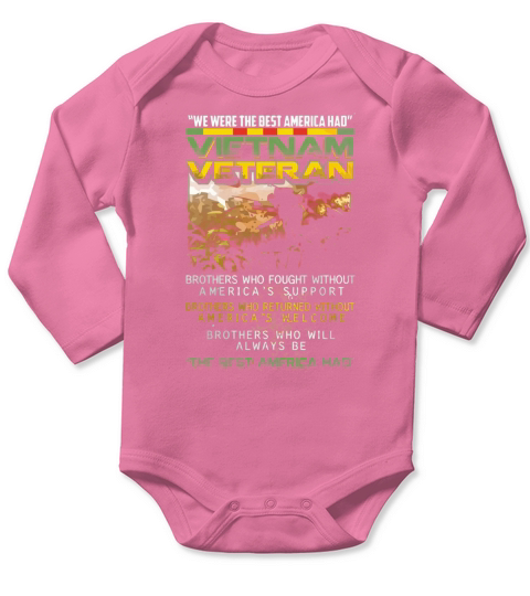 Vietnam Veteran T Shirt Long Sleeve Baby One-Piece
