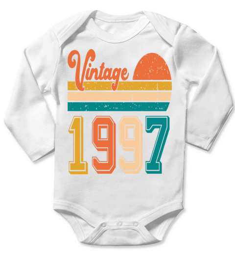 Vintage 1997 birthday gift Long Sleeve Baby One-Piece