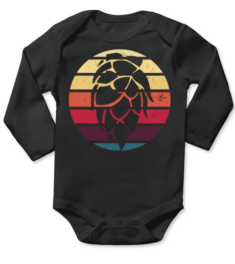 Vintage HopLeaf Brewer Retro Beer Long Sleeve Baby One-Piece