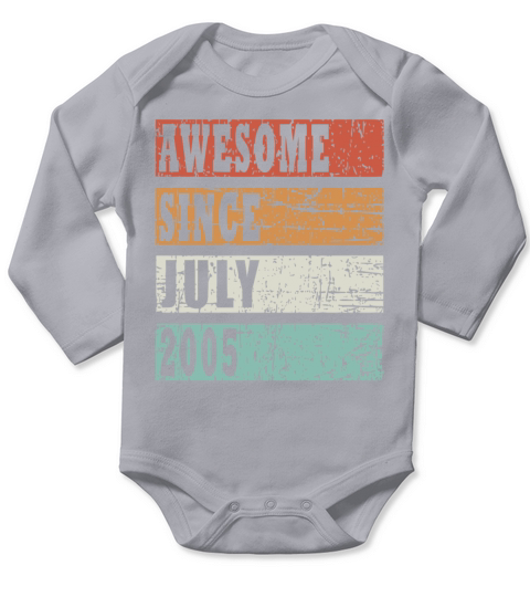 Year of construction 2005 July born gift idea Long Sleeve Baby One-Piece