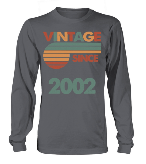 20th Vintage Birthday 2002 Long sleeved Unisex