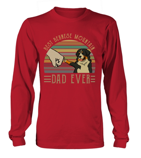 Best Bernese Mountain Dad Ever Retro Vintage Sunset Long sleeved Unisex
