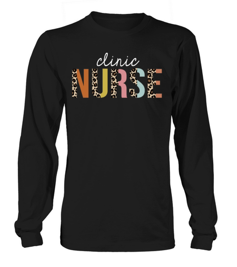 Clinic Nurse Colorful Leopard Print Funny Long sleeved Unisex