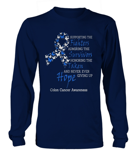 Colon Cancer Awareness Tshirt Long sleeved Unisex