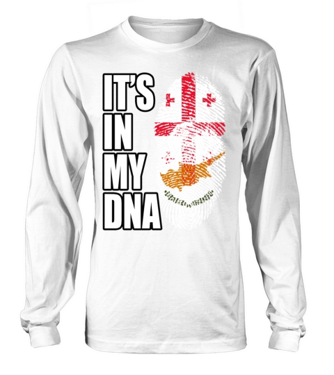 Georgian And Cypriot Mix Heritage DNA Flag Long sleeved Unisex